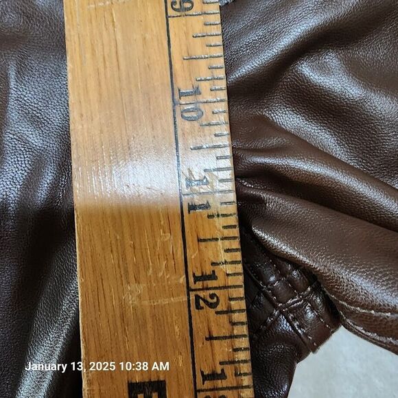 Abercrombie & Fitch Pants 90’s Straight Ultra High Rise Vegan Leather Women's 30 - Picture 9 of 10